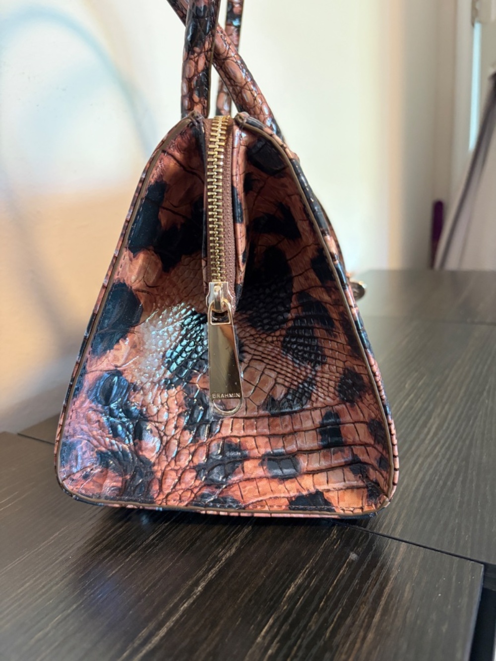 Brahmin Sophia Shoulder Bag in Golden Lynx — NWT Rare Exotic Print - Picture 4 of 6